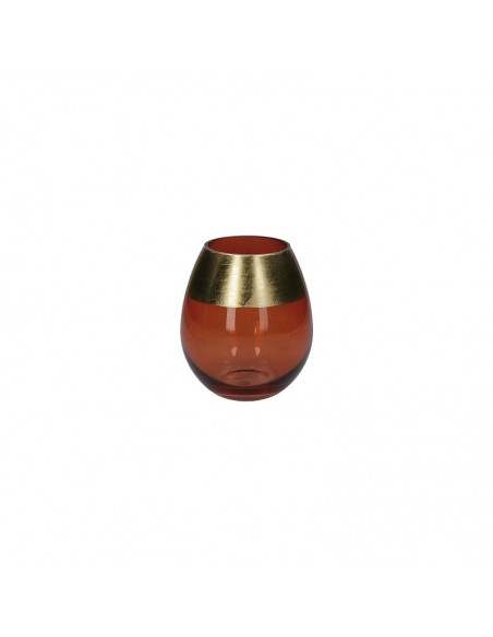 Vaso in vetro bordo dorato h 15 cm - BORDORATO S by Rituali Domestici