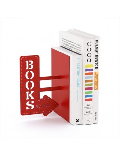 Fermalibri d'appoggio in metallo colore rosso - BOOKSHOP by BALVI 2