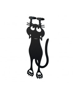 Segnalibro gatto curioso in plastica nero h 12,2 cm - CURIOUS CAT by Balvi