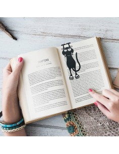 Segnalibro gatto curioso in plastica nero h 12,2 cm - CURIOUS CAT by Balvi 2