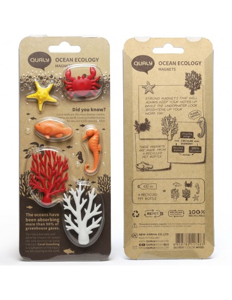 Magneti 6 soggetti diversi tema marino - OCEAN ECOLOGY by Qualy