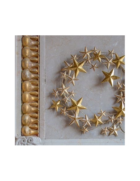 Ghirlanda di stelle dorata in metallo diam 31 cm - STELLASTELLINA M by Rituali Domestici