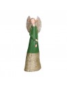Statua angelo in resina con abito verde h 27 cm - GRETA S by Rituali Domestici