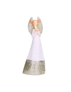 Statua angelo in resina con abito bianco h 36 cm - GRETA L by Rituali Domestici