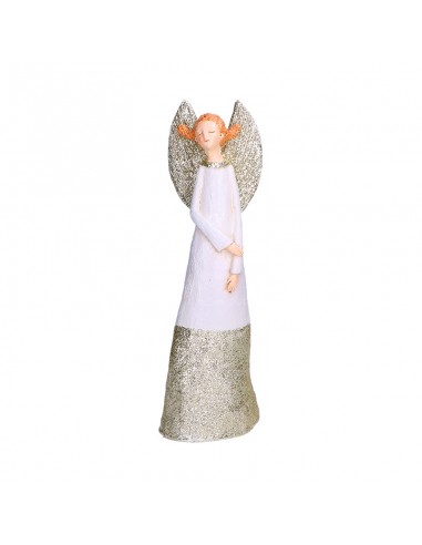 Statua angelo in resina con abito bianco h 27 cm - GRETA S by Rituali Domestici
