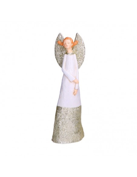 Statua angelo in resina con abito bianco h 27 cm - GRETA S by Rituali Domestici