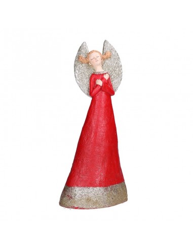 Statua angelo in resina con abito rosso h 40 cm - GRETA XL by Rituali Domestici