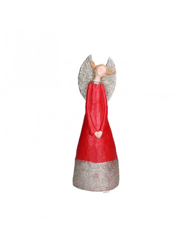 Statua angelo in resina con abito rosso h 32 cm - GRETA M by Rituali Domestici