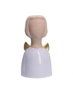 Vaso mezzo busto angelo in ceramica h 31 cm - PARADISO BEATRICE by Rituali Domestici