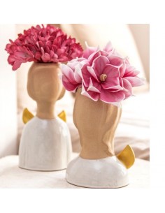 Vaso mezzo busto angelo in ceramica h 31 cm - PARADISO BEATRICE by Rituali Domestici 2