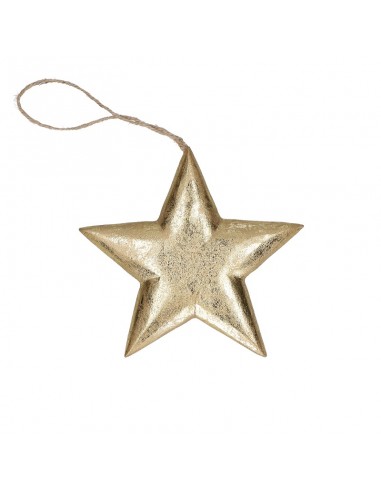 Stella da appendere in legno foglia oro h 14 cm - STELLATA by Rituali Domestici