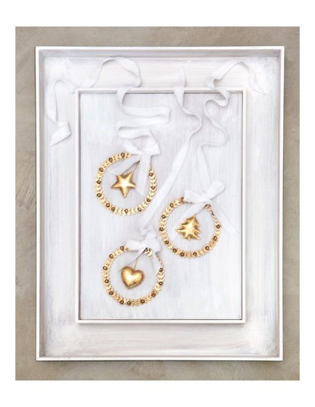 Decorazione ghirlanda metallo in 3 decori a scelta diam. 13 cm - ADORO by Rituali Domestici