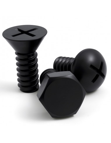 3 Ganci appendiabiti da parete a forma di viti colore nero - SCREW COLLECTION by Qualy