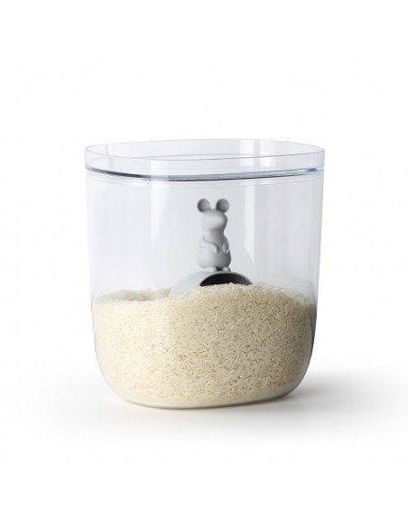 Contenitore per alimenti con paletta dosatrice L 3,5 - LUCKY MOUSE by Qualy
