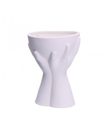 Cachepot in ceramica coppa con mani - LOVE by Rituali Domestici