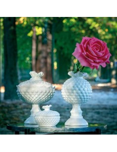 Vaso in ceramica bianca con piede - FALPALA' by Rituali Domestici 2