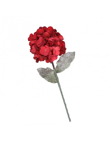 Fiore artificiale real touch rosso stelo 90 cm - ORTENSIA by Rituali Domestici