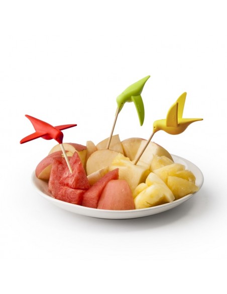 6 Spiedini per party colori assortiti - COLIBRI' by Qualy