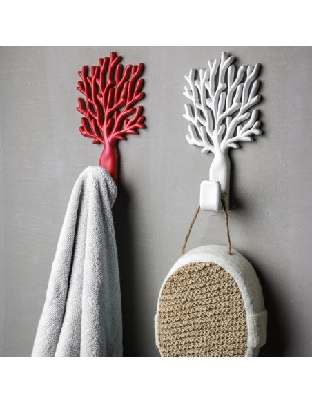 Gancio da parete corallo rosso - CORAL HOOK by Qualy