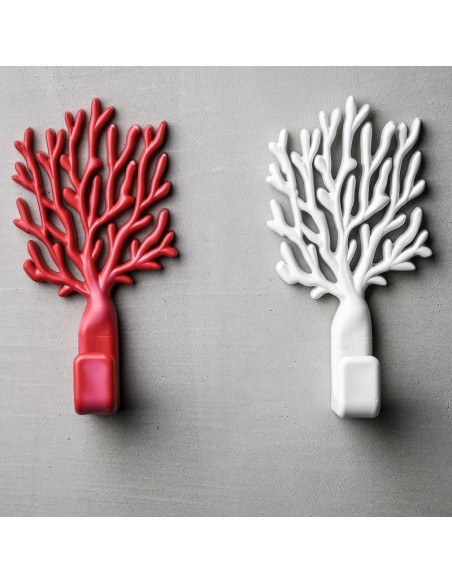 Gancio da parete corallo rosso - CORAL HOOK by Qualy