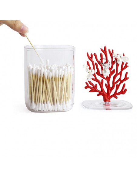 Contenitore multiuso e porta bijoux corallo rosso - CORAL by Qualy