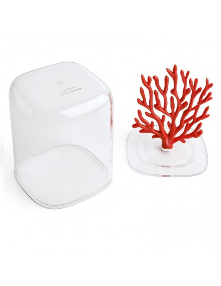 Contenitore multiuso e porta bijoux corallo rosso - CORAL by Qualy