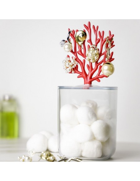 Contenitore multiuso e porta bijoux corallo rosso - CORAL by Qualy