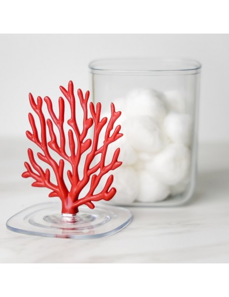 Contenitore multiuso e porta bijoux corallo rosso - CORAL by Qualy