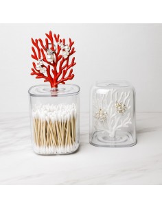 Contenitore multiuso e porta bijoux corallo rosso - CORAL by Qualy 2