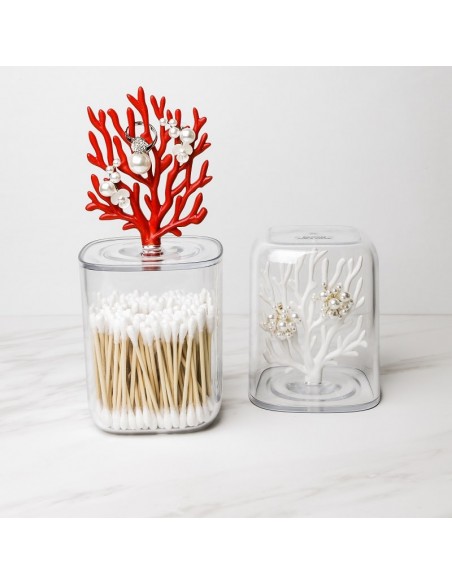 Contenitore multiuso e porta bijoux corallo rosso - CORAL by Qualy