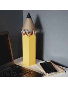 Contenitore porta penne e matite colore giallo - DINSOR by QUALY DESIGN