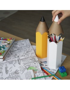 Contenitore porta penne e matite colore giallo - DINSOR by QUALY DESIGN 2