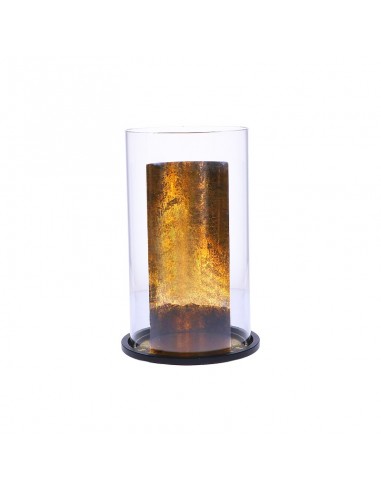Lanterna per candela con foglio oro h 27 cm - DISERA M by Rituali Domestici