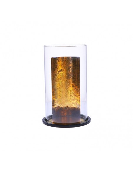 Lanterna per candela con foglio oro h 27 cm - DISERA M by Rituali Domestici