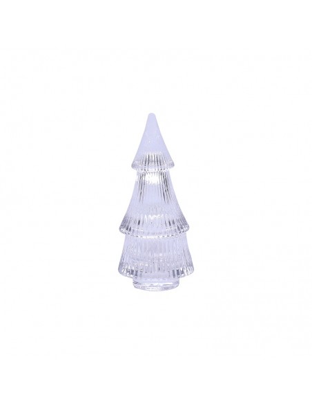 Porta candelina in vetro albero h 16 cm trasparente - LUMELLA by Rituali Domestici