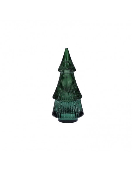Porta candelina in vetro albero h 16 cm colore verde - LUMELLA by Rituali Domestici