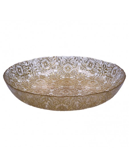 Centrotavola in vetro con decori oro diam 40 cm BEATRICE L by Rituali Domestici