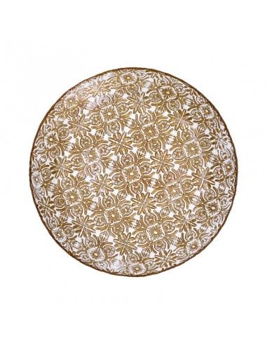 Centrotavola in vetro con decori oro diam 40 cm BEATRICE L by Rituali Domestici