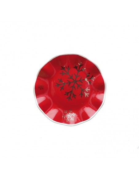 Alzatina in ceramica decori natalizi diam 21 cm - COIFIOCCHI by Rituali Domestici