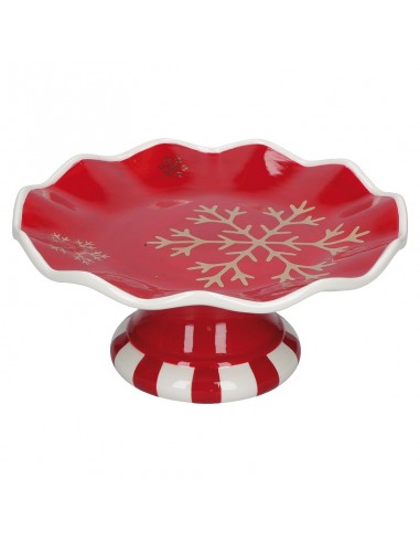 Alzatina in ceramica decori natalizi diam 21 cm - COIFIOCCHI by Rituali Domestici