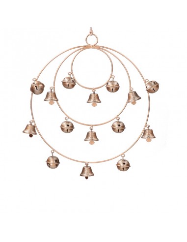 Decorazione da appendere 3 cerchi e sonagli diam. 28 cm - SUONETTO M by Rituali Domestici