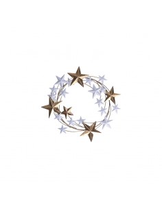 Ghirlanda di stelle in metallo colore oro/bianco diam 31 cm - STELLASTELLINA M by Rituali Domestici