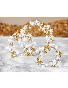 Ghirlanda di stelle in metallo colore oro/bianco diam 60 cm - STELLASTELLINA XL by Rituale Domestici 2