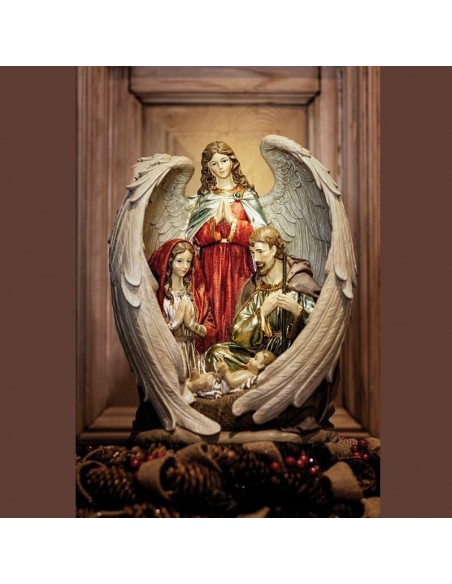 Natività con angelo in resina h 31 cm - ENNATO by Rituali Domestici