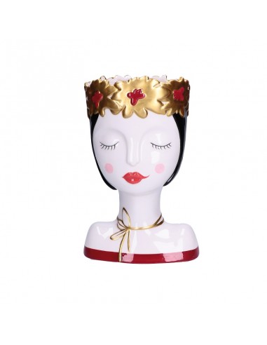 Cachepot in ceramica testa SILVANA h 26 cm - SIAMOINDUE by Rituali Domestici