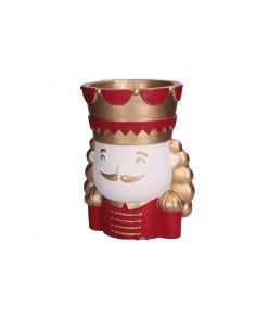 Cachepot LUI in cemento decorato h 22 cm - VIVALABANDA by Rituali Domestici 2