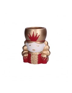 Cachepot LEI in cemento decorato h 19 - VIVALABANDA by Rituali Domestici 2
