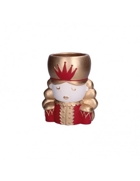 Cachepot LEI in cemento decorato h 19 - VIVALABANDA by Rituali Domestici