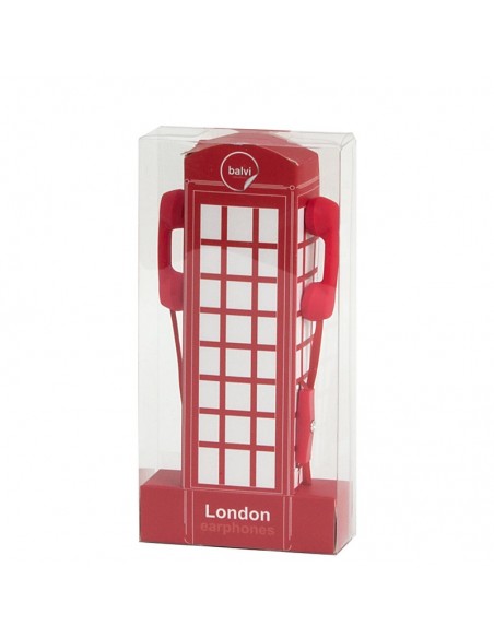 Auricolari cornetta telefonica colore rosso - LONDON by Balvi