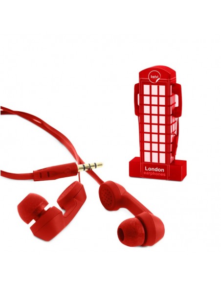 Auricolari cornetta telefonica colore rosso - LONDON by Balvi